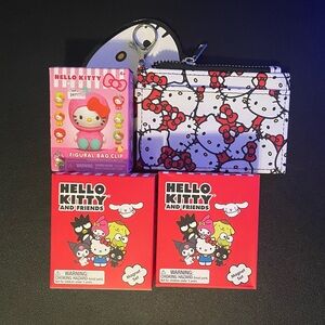 NWT SANRIO HELLO KITTY CARD HOLDER WALLET MAGNET BAG CLIP CHARM LOT